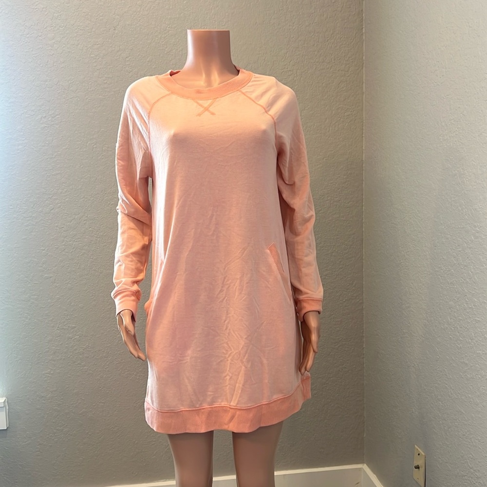 Koolaburra by Ugg Slate Coral Peach Sweatshirt Dress Small soft comfy  #159